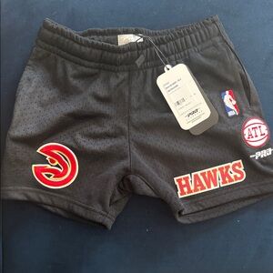 Kids Black Hawks Logo Shorts